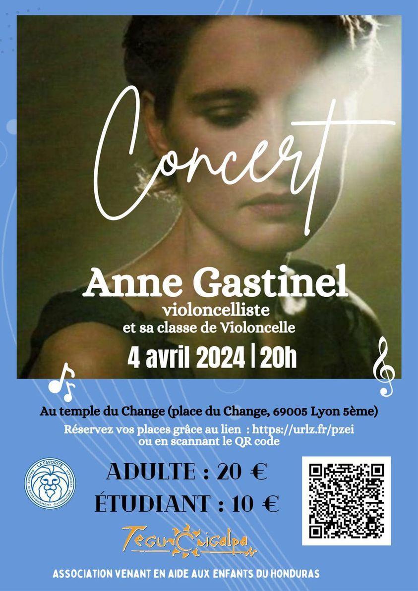 Affiche concert anne gastinet avril 2024 lyon