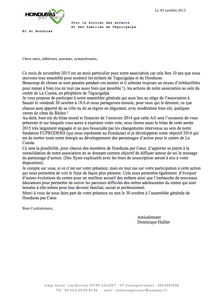 Ag 2015 lettre dominique hallier 30 oct 16